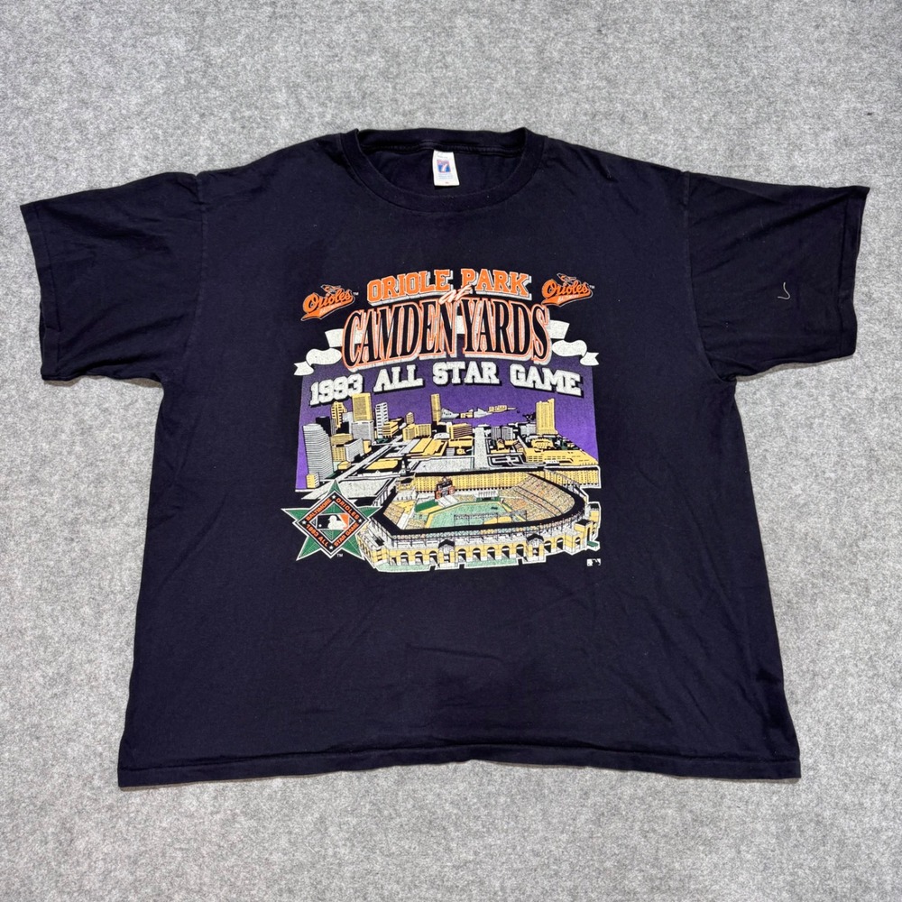 Vintage 1993 MLB All Star Game Shirt Camden Yards Baltimore Orioles Logo 7 XXL